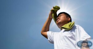 A dehydrated man out in the sun.