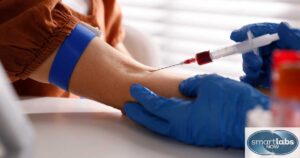 A blood draw in progress