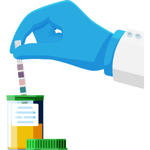 A urine drug test representation.