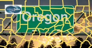 Oregon counties illustration.