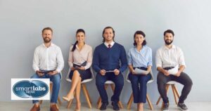 A group of job hopefuls (employment seekers).