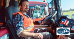 A CDL-holiding US truck driver ready to get on the road.